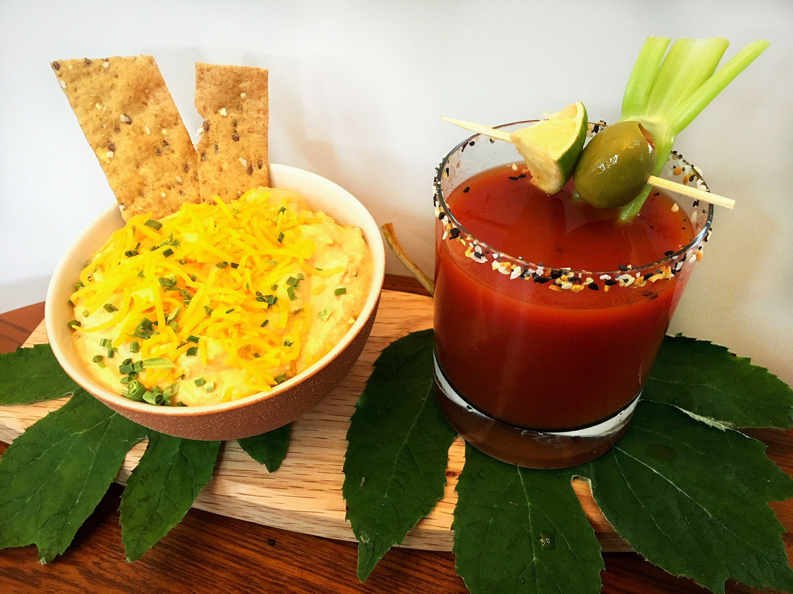 The Cheesy Blood Moon™: Zesty Moonshine Bloody Mary Cheese Spread