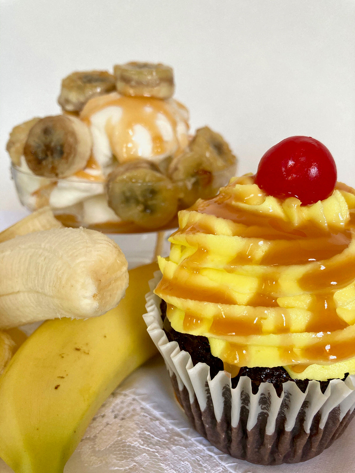 Bananas Foster Martini Cupcake