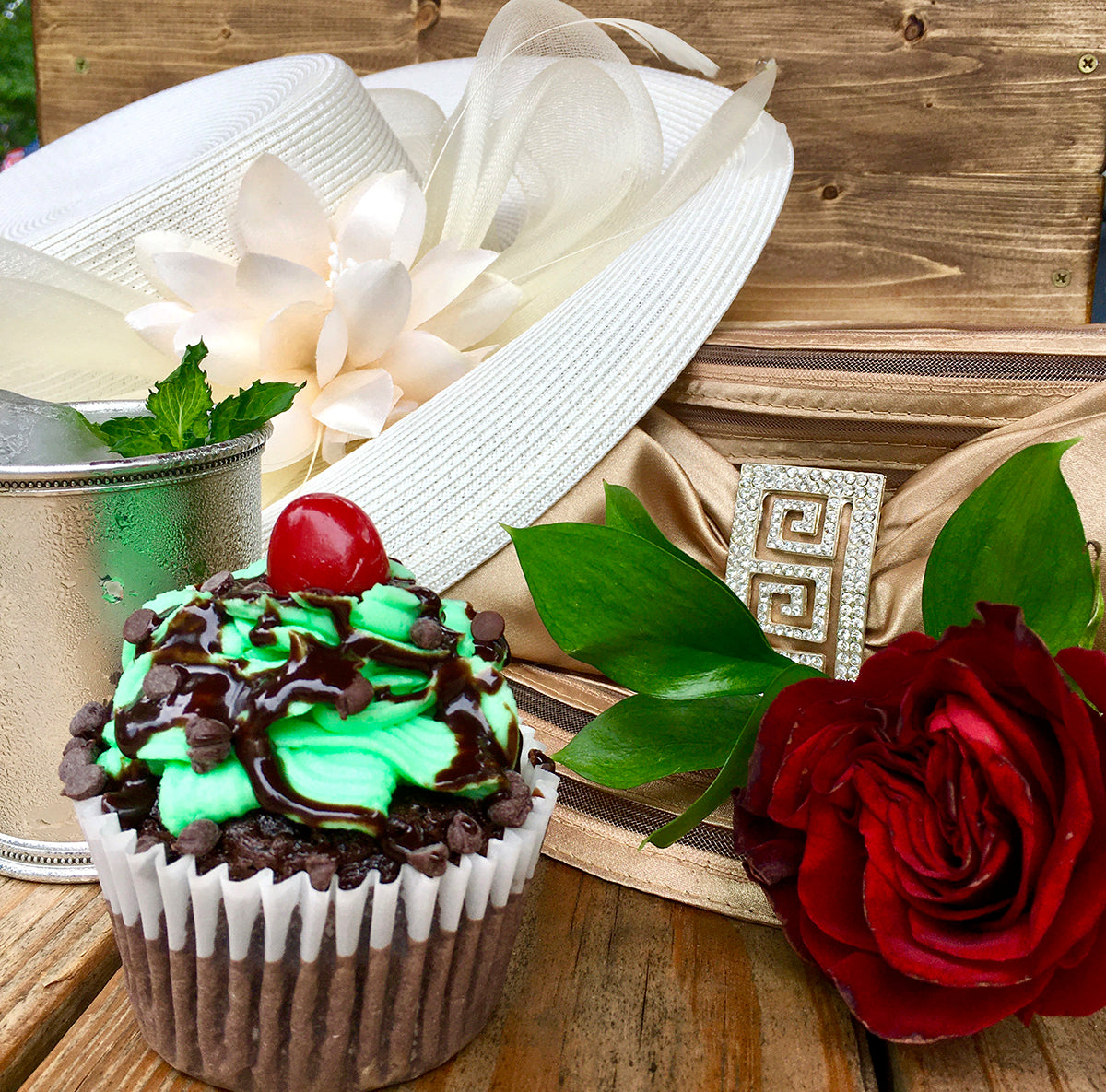 Mint Julep Martini Cupcake